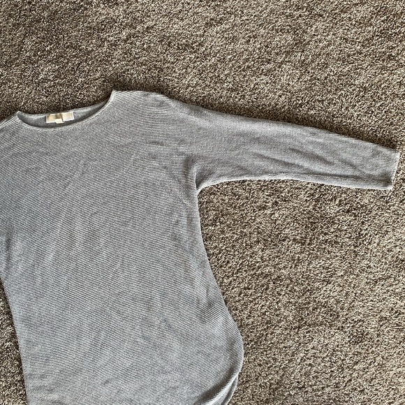 Michael Michael Kors Gray Waffle 3/4 Sleeve Thermal Style Shirt, Women’s S - Picture 3 of 14